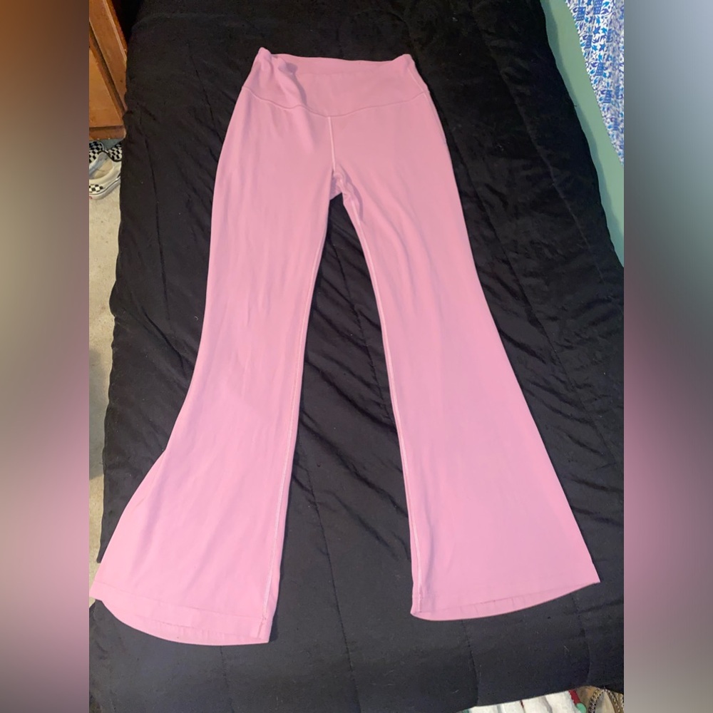 Lululemon pink flare leggings
